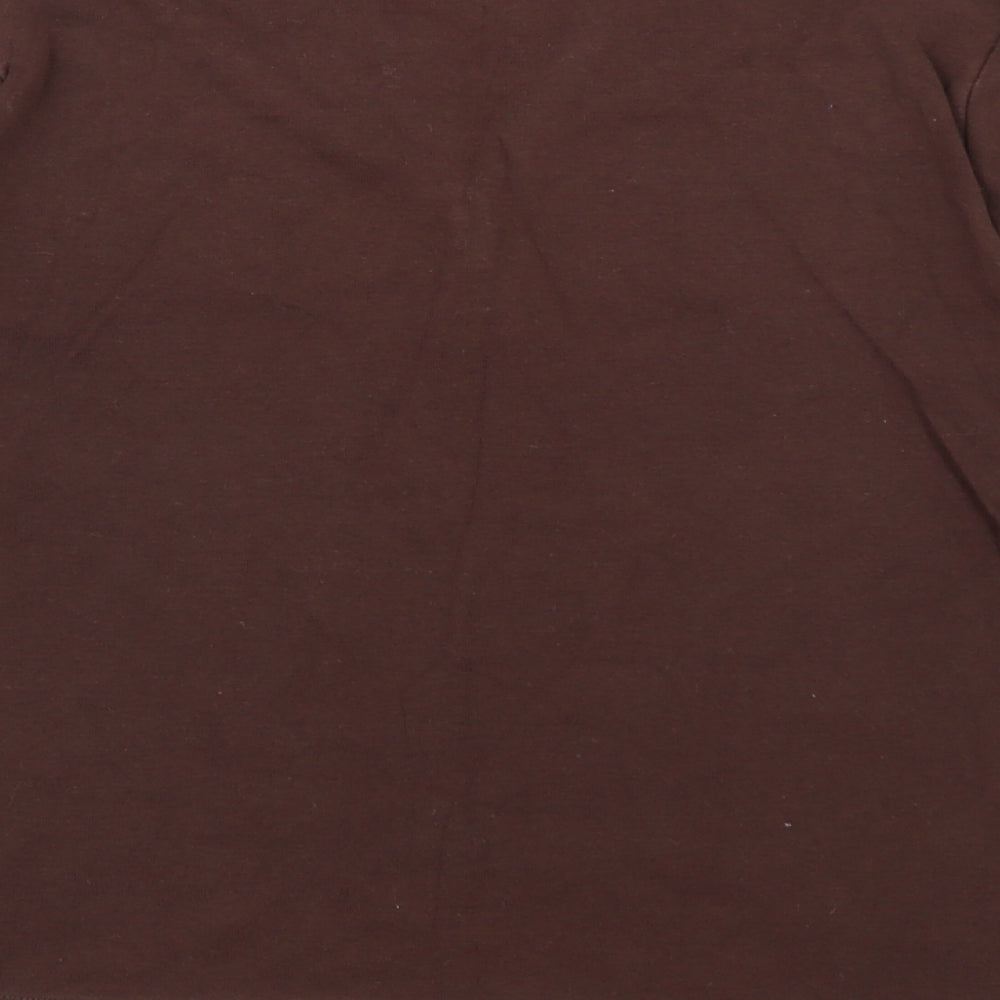 Reflections Womens Brown Basic Blouse Size XL