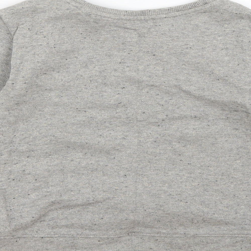 H&M Girls Grey Jersey Pullover Sweatshirt Size 5-6 Years