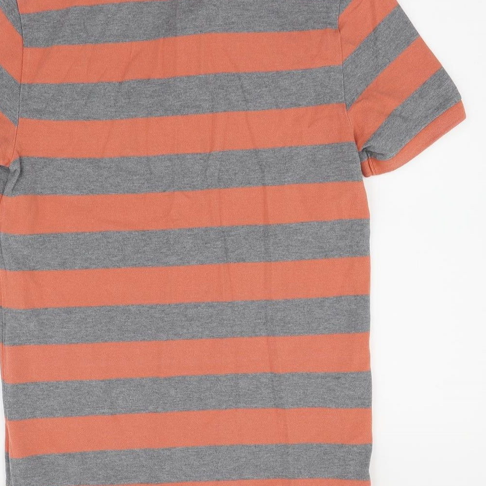 Gap Womens Orange Striped Basic Polo Size M