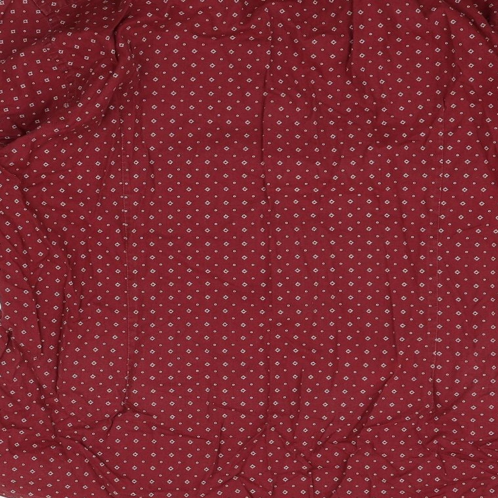 Cedarwood State Mens Red Button-Up Size 17