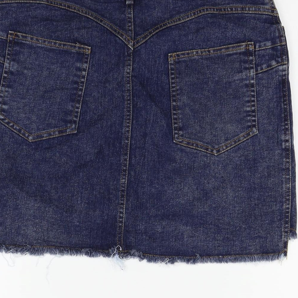 Preworn Womens Blue Flare Skirt Size 32 in