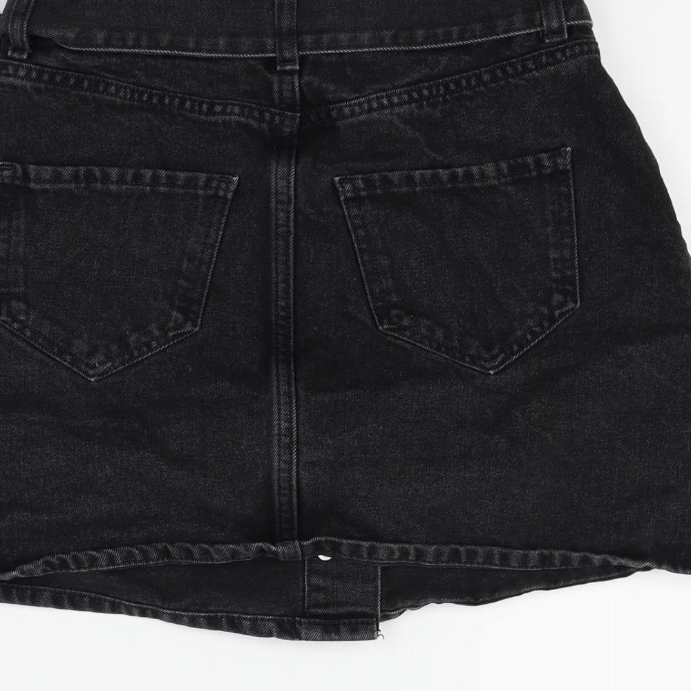 deniem & co Womens Black Flare Skirt Size 8