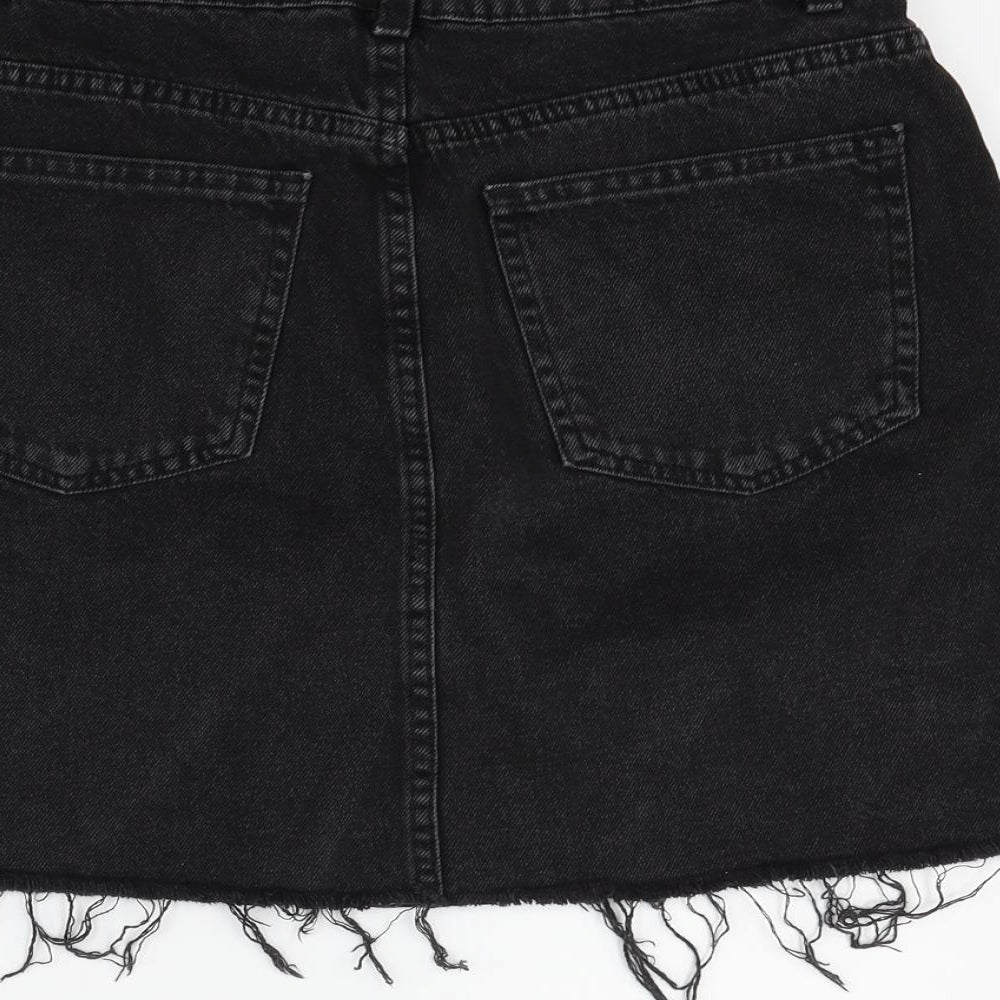 Denim & Co. Womens Black Flare Skirt Size 10