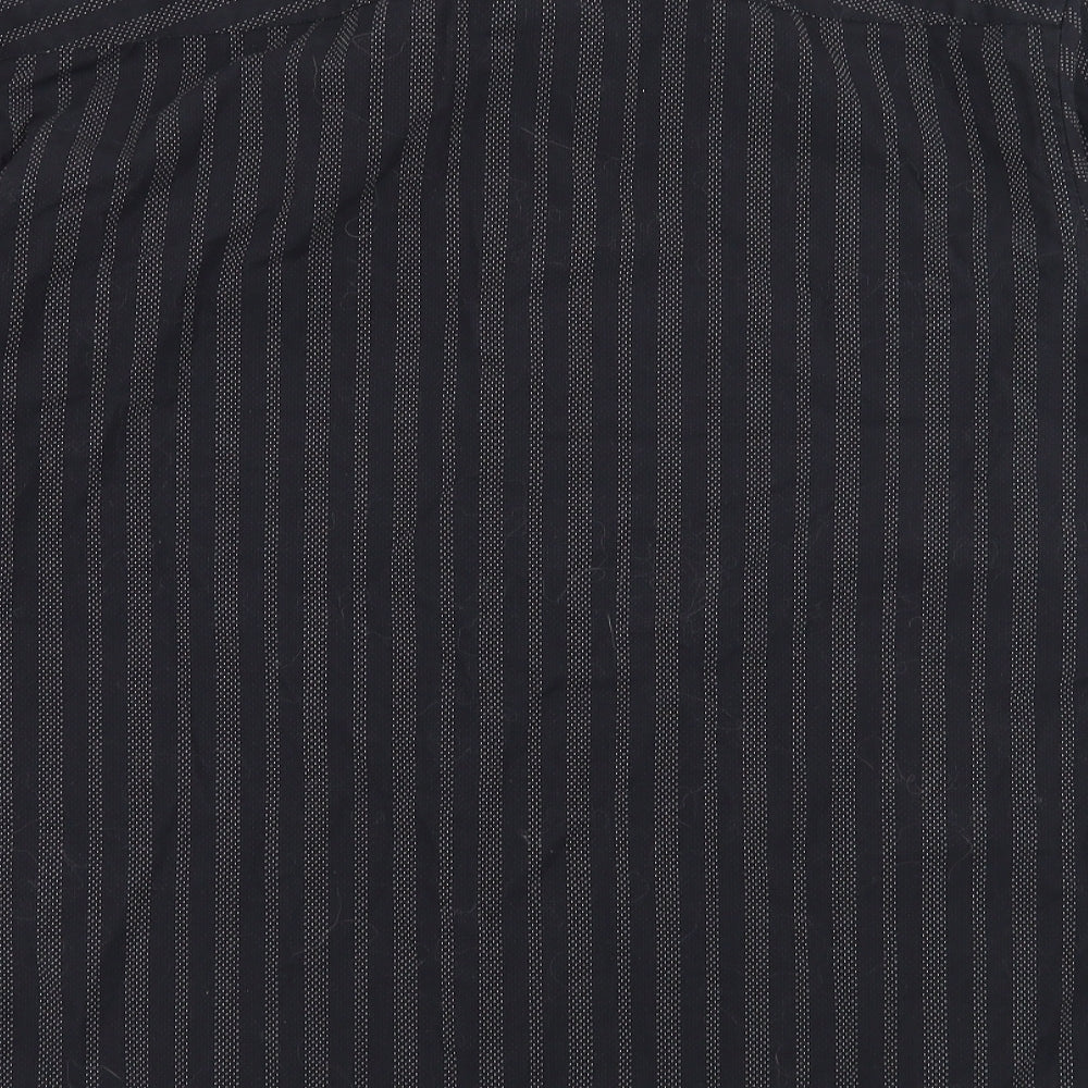 BHS Mens Beige Striped Button-Up Size M
