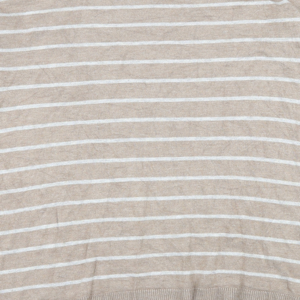 Atmosphere Womens Brown Striped Knit Pullover Jumper Size 8