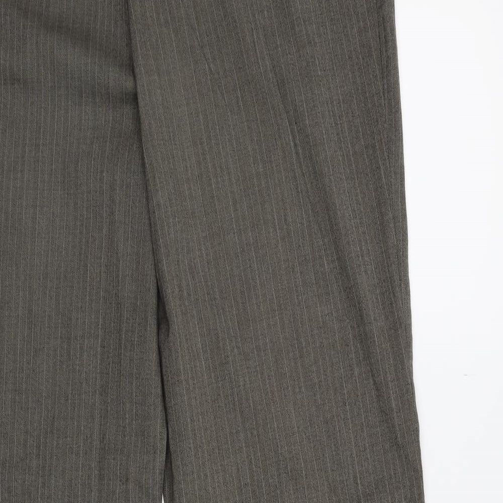 NXT Womens Brown Striped Trousers Size 14 L28 in