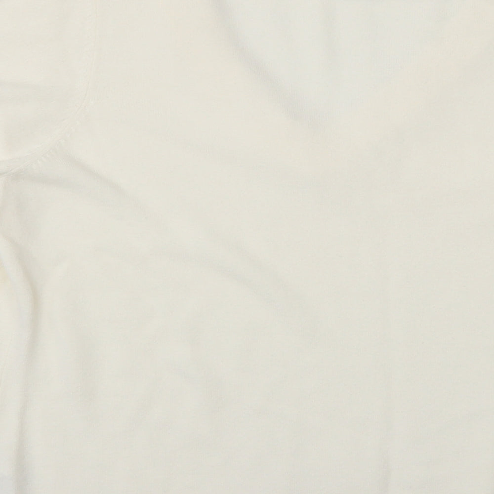 Petite Womens White Pullover Jumper Size 16