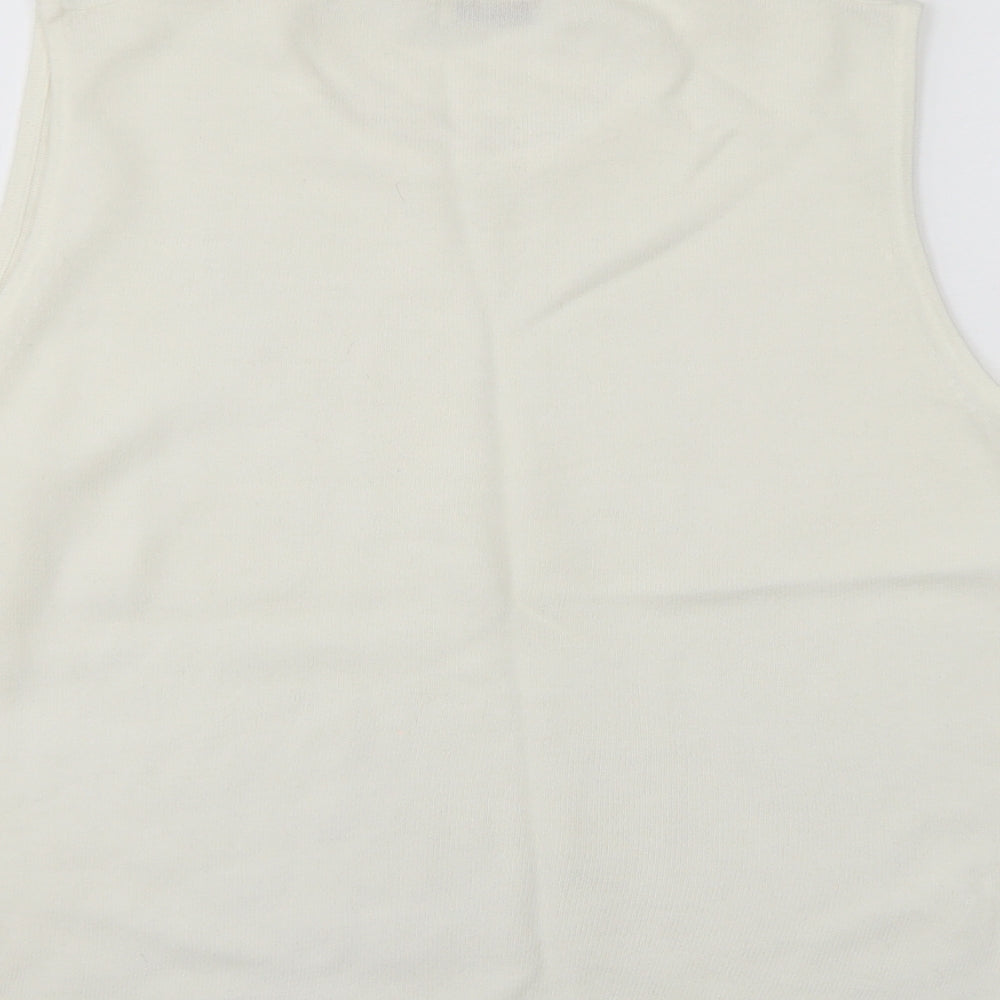 Cordelia Womens White Basic Tank Size 16