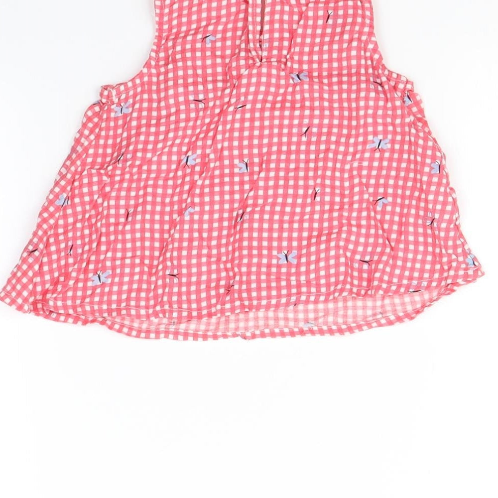 George Girls Red Plaid Basic Tank Size 12 Months