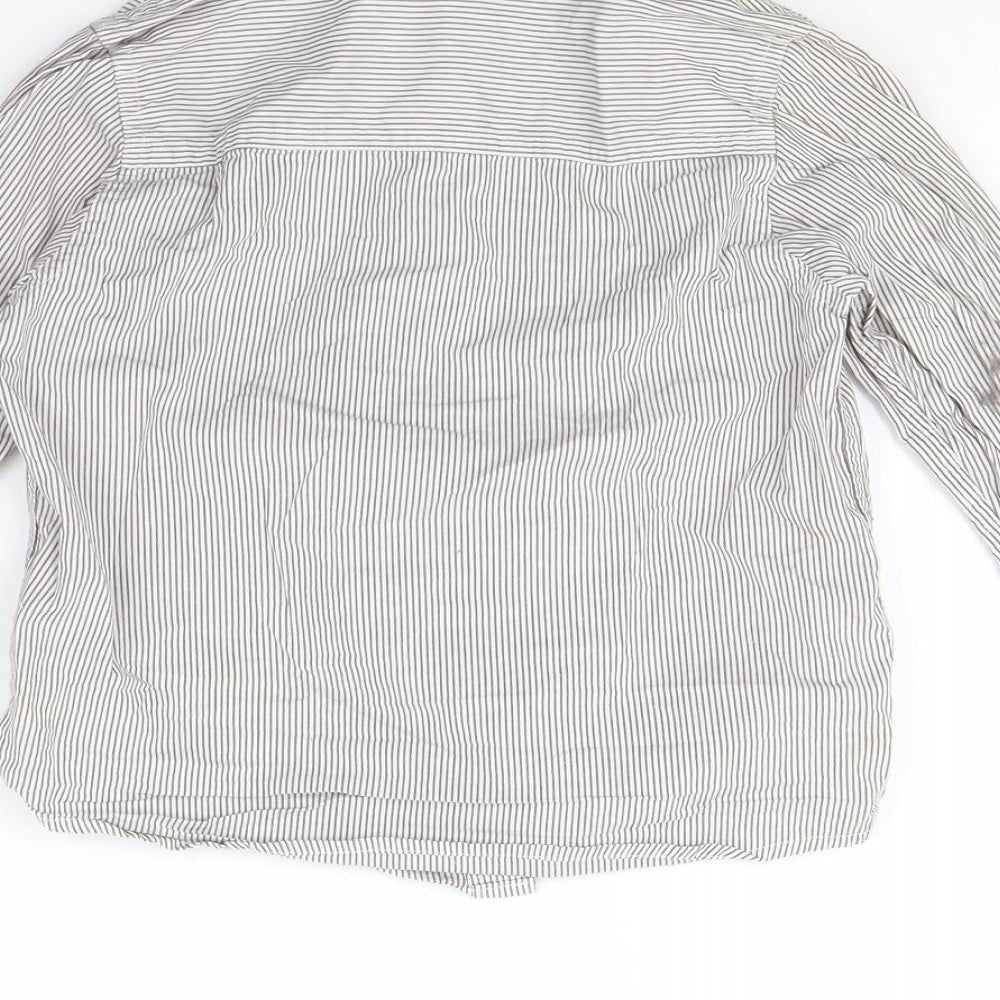 NEXT Boys White Striped Basic Button-Up Size 5 Years