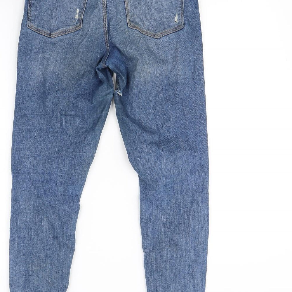 Denim & Co. Womens Blue Straight Jeans Size 10 L30 in