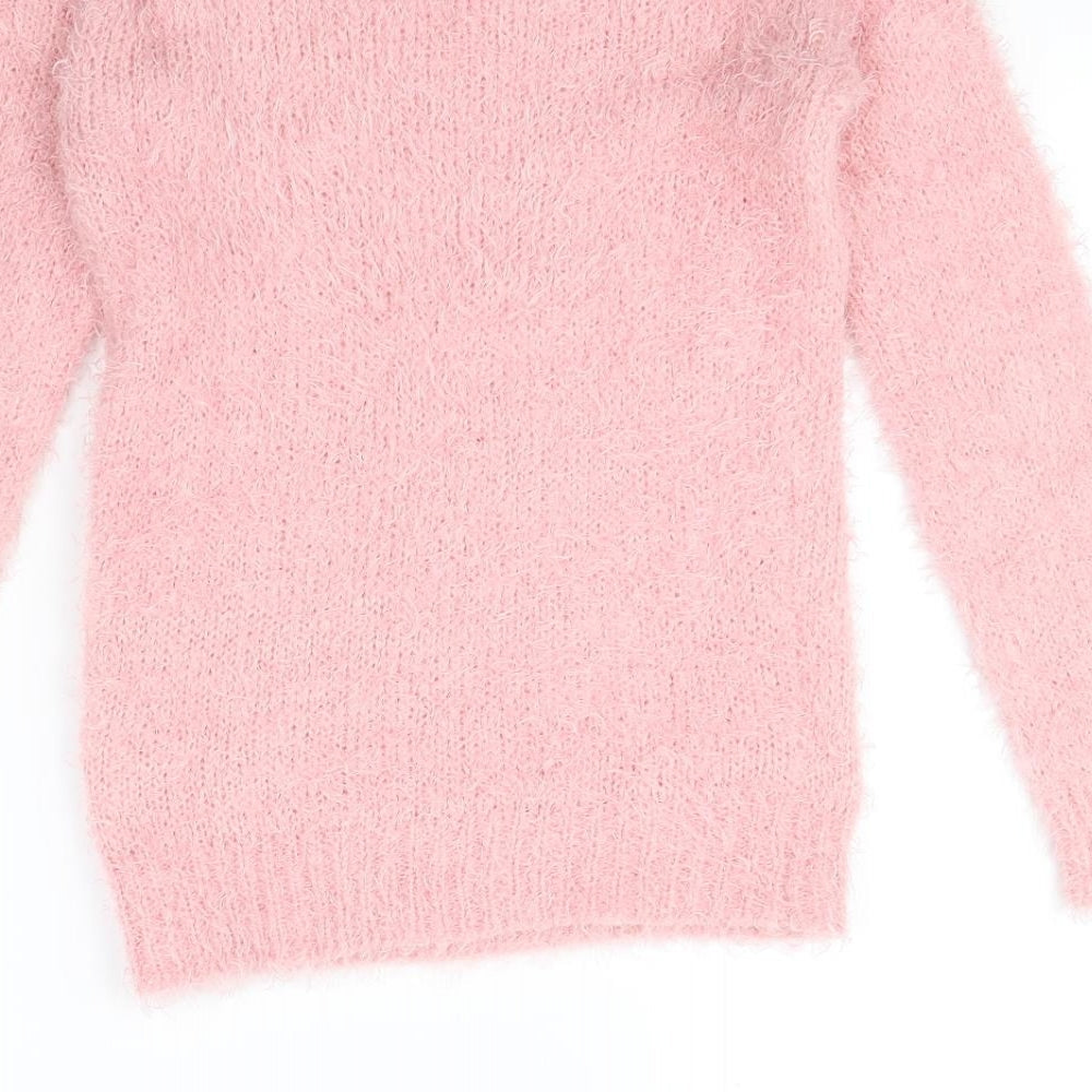 Lottie Loves Womens Pink Pullover Jumper Size XS