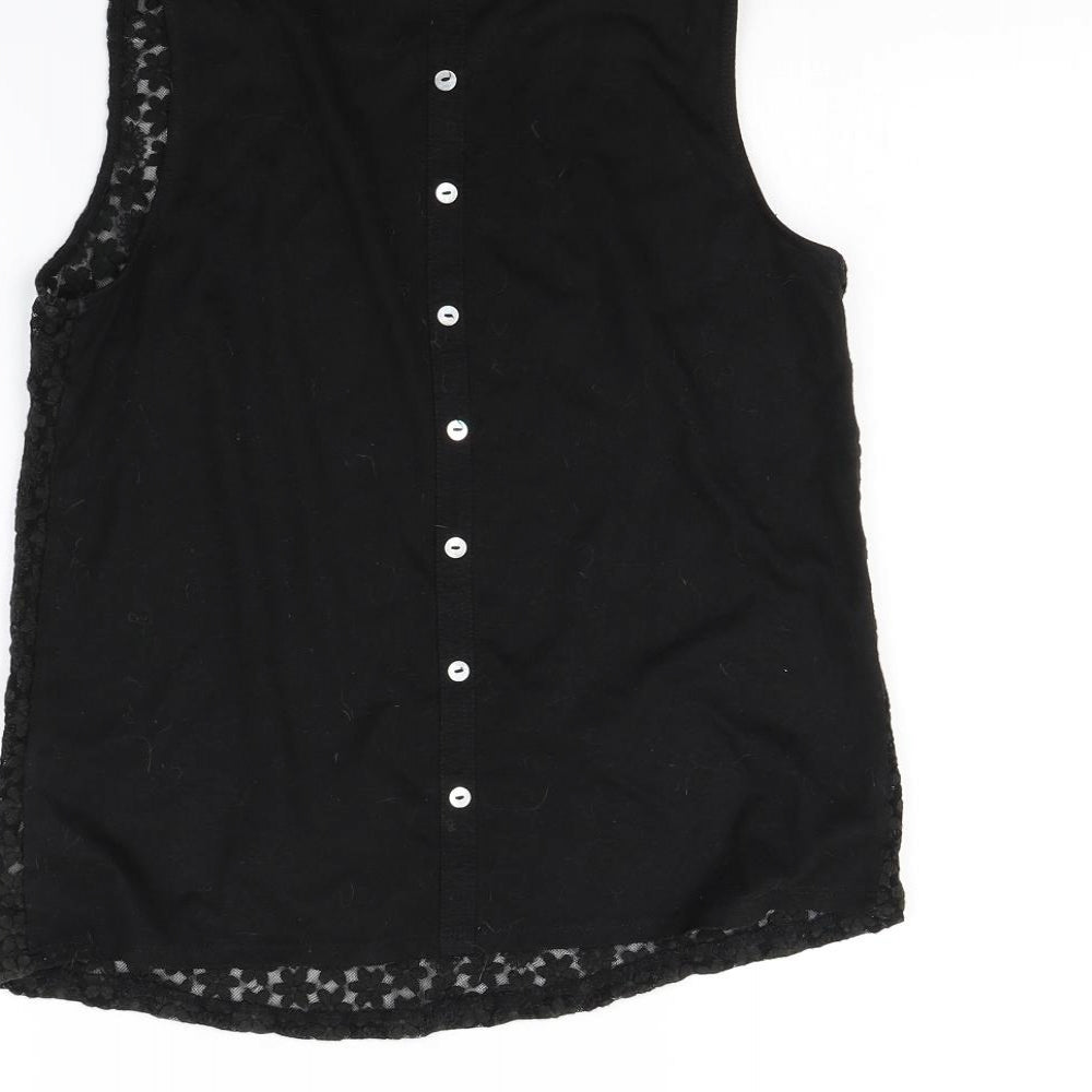 New Look Womens Black Basic Tank Size 10