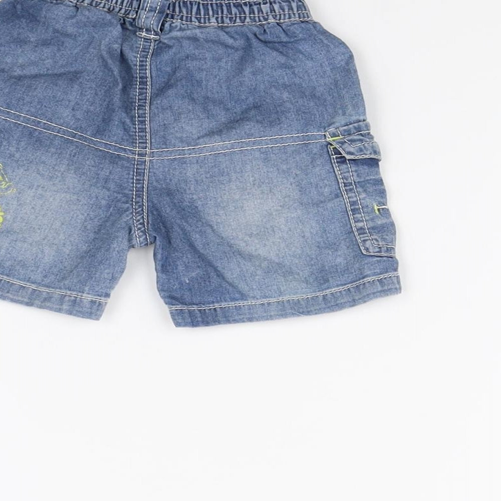 Preworn Baby Blue Cropped Jeans Size 6-9 Months