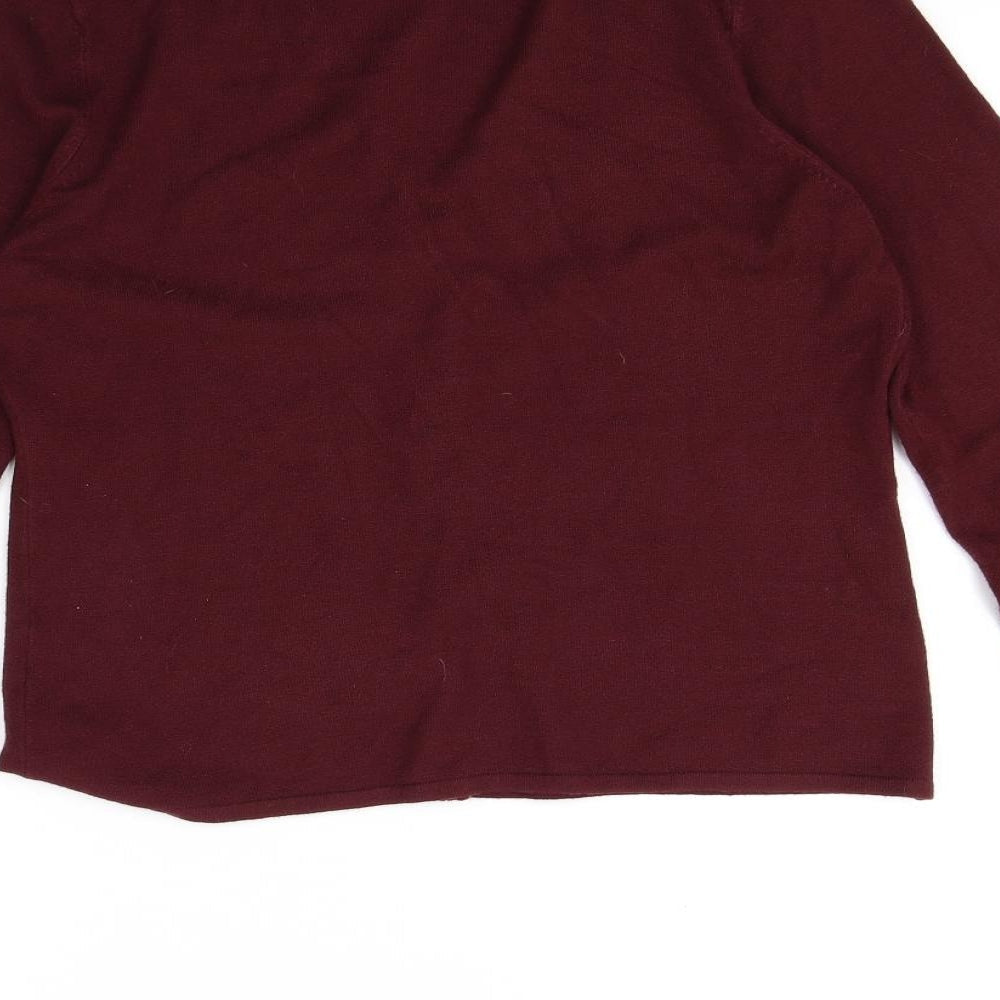 Debenhams Womens Red Cardigan Jumper Size 16