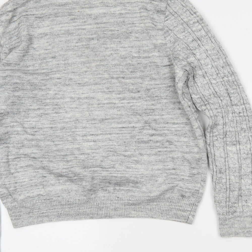 H&M Mens Grey Pullover Jumper Size L