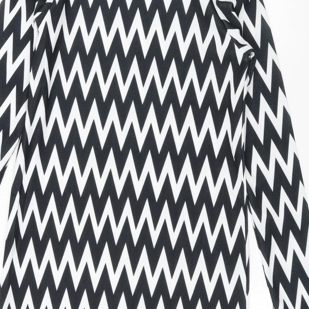 Malabay Womens Black Striped Pullover Jumper Size 8