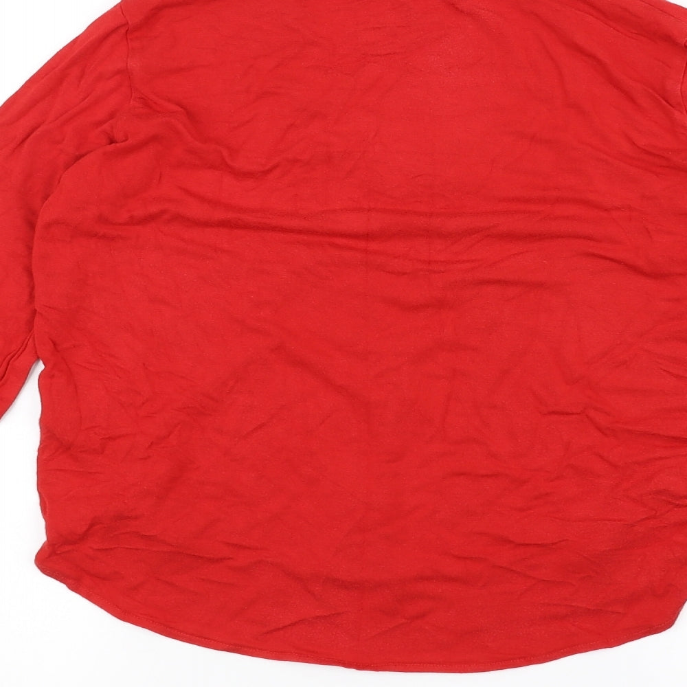 Red Herring Womens Red Basic T-Shirt Size 12