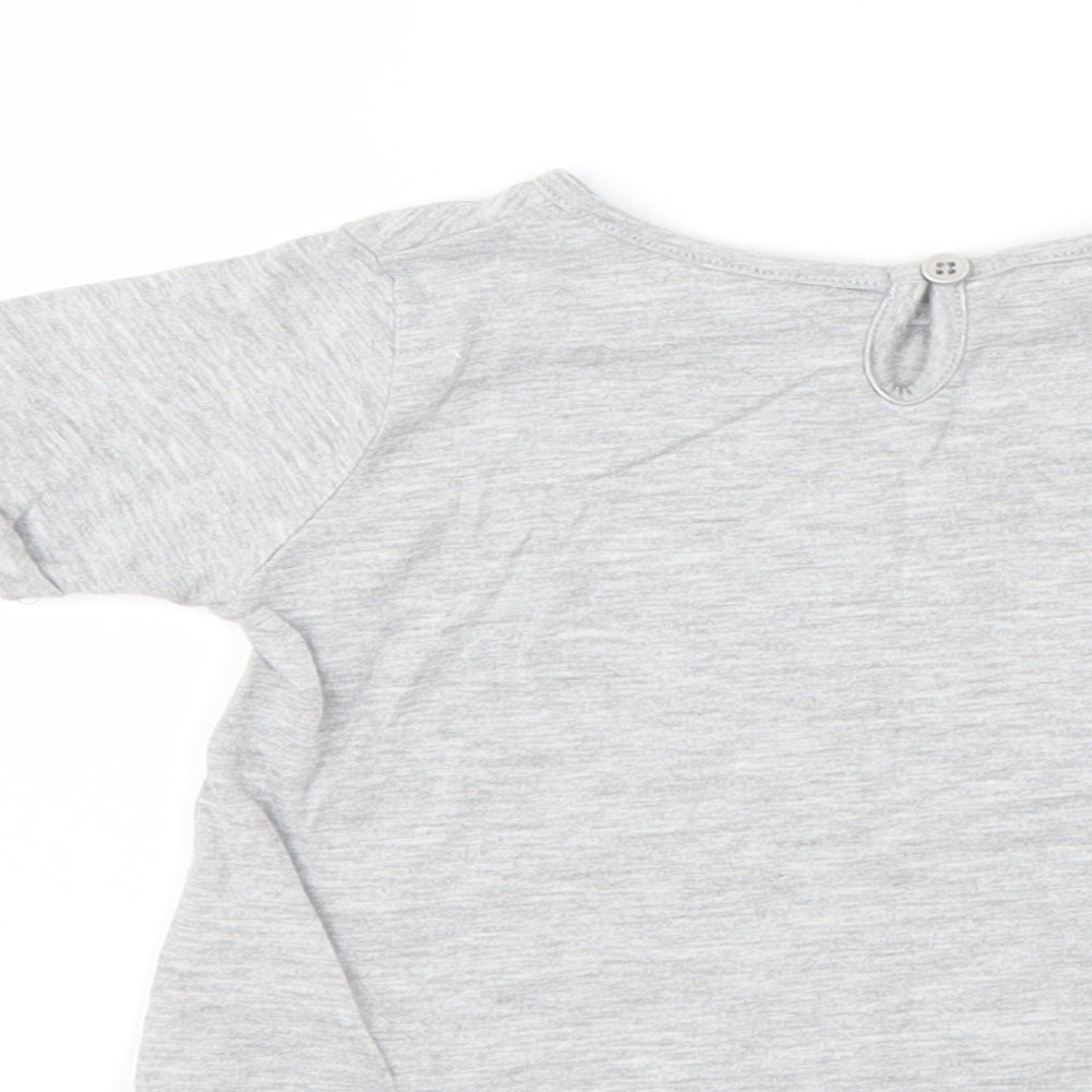 Matalan Girls Grey Basic T-Shirt Size 18-24 Months - Mini Boss