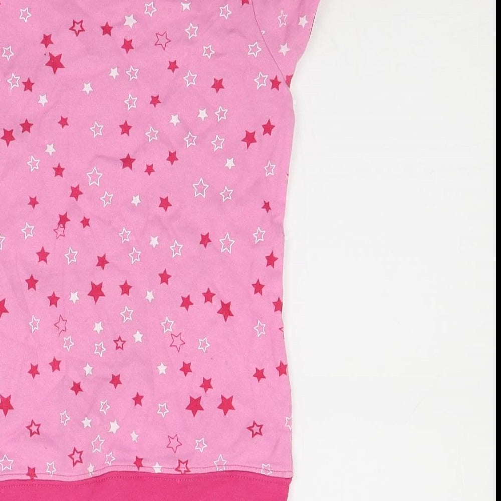 EA Girls Pink Jersey Basic T-Shirt Size 6-7 Years - Stars