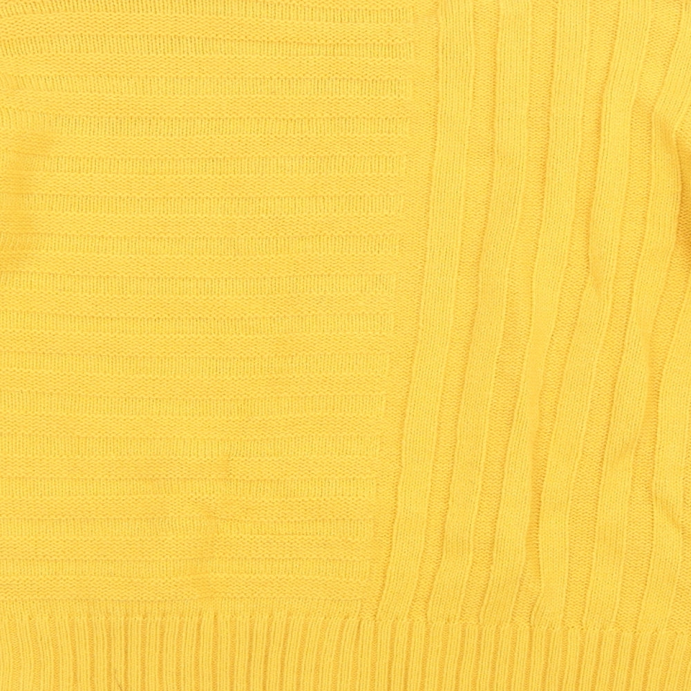 TU Womens Yellow Knit Pullover Jumper Size 10