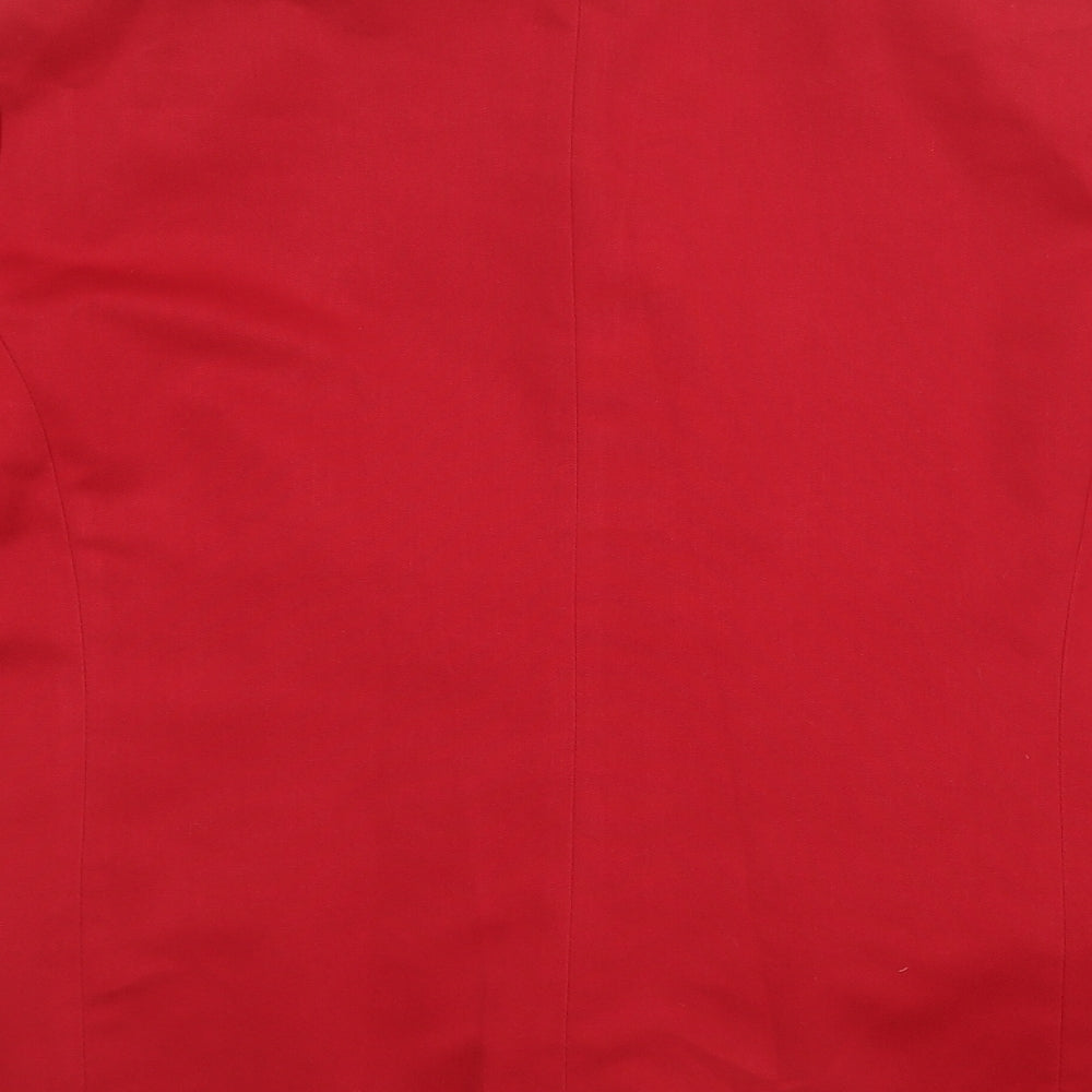 Elizabeth Shelton Womens Red Jacket Size 16