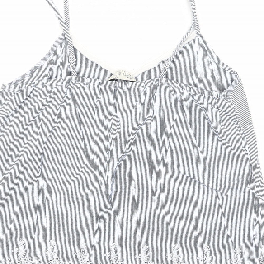 love to lounge Womens Blue Striped Camisole Tank Size 10