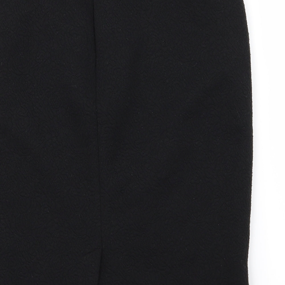Adrienne Vittadini Womens Black A-Line Skirt Size M