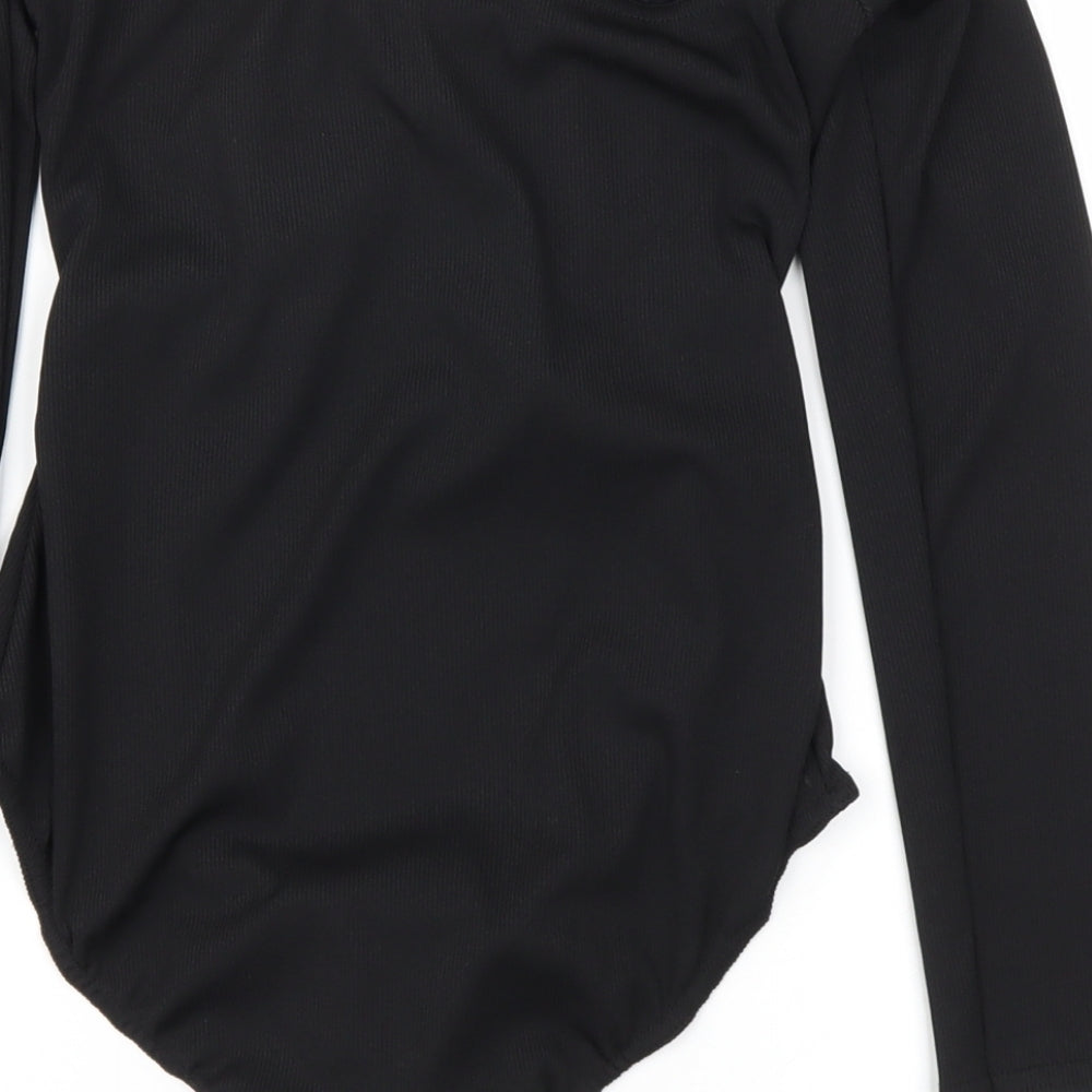 Fashion Union Womens Black Bodysuit One-Piece Size 10
