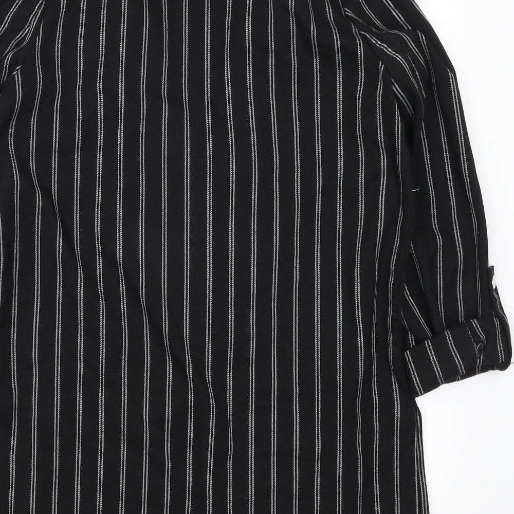 Stradivarius Womens Black Striped Jacket Size S