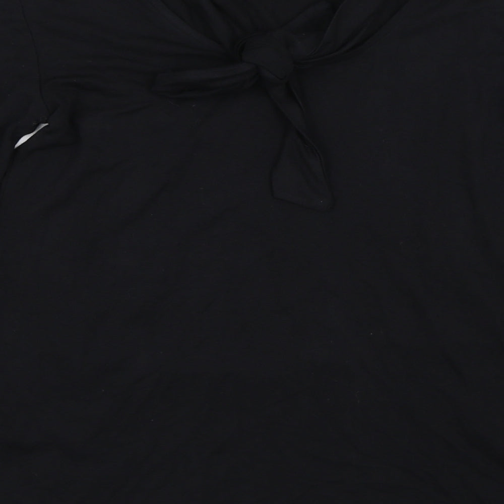 Warehouse Womens Black Basic T-Shirt Size 8