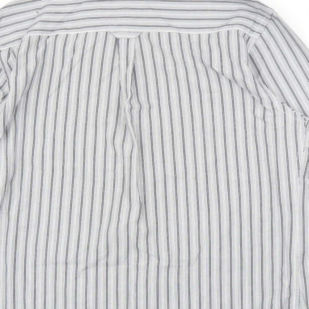 Maine New England Mens Blue Striped Button-Up Size M