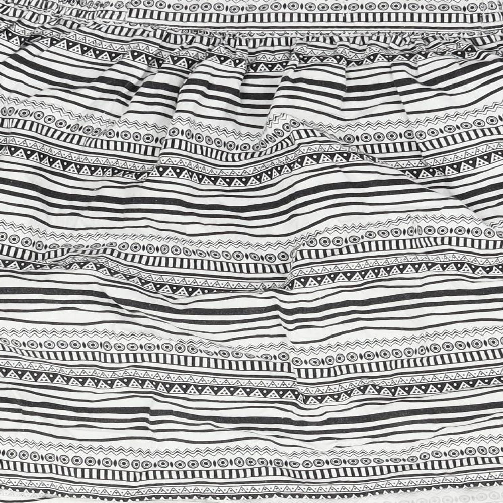 Atmosphere Womens Silver Geometric Flare Skirt Size 8