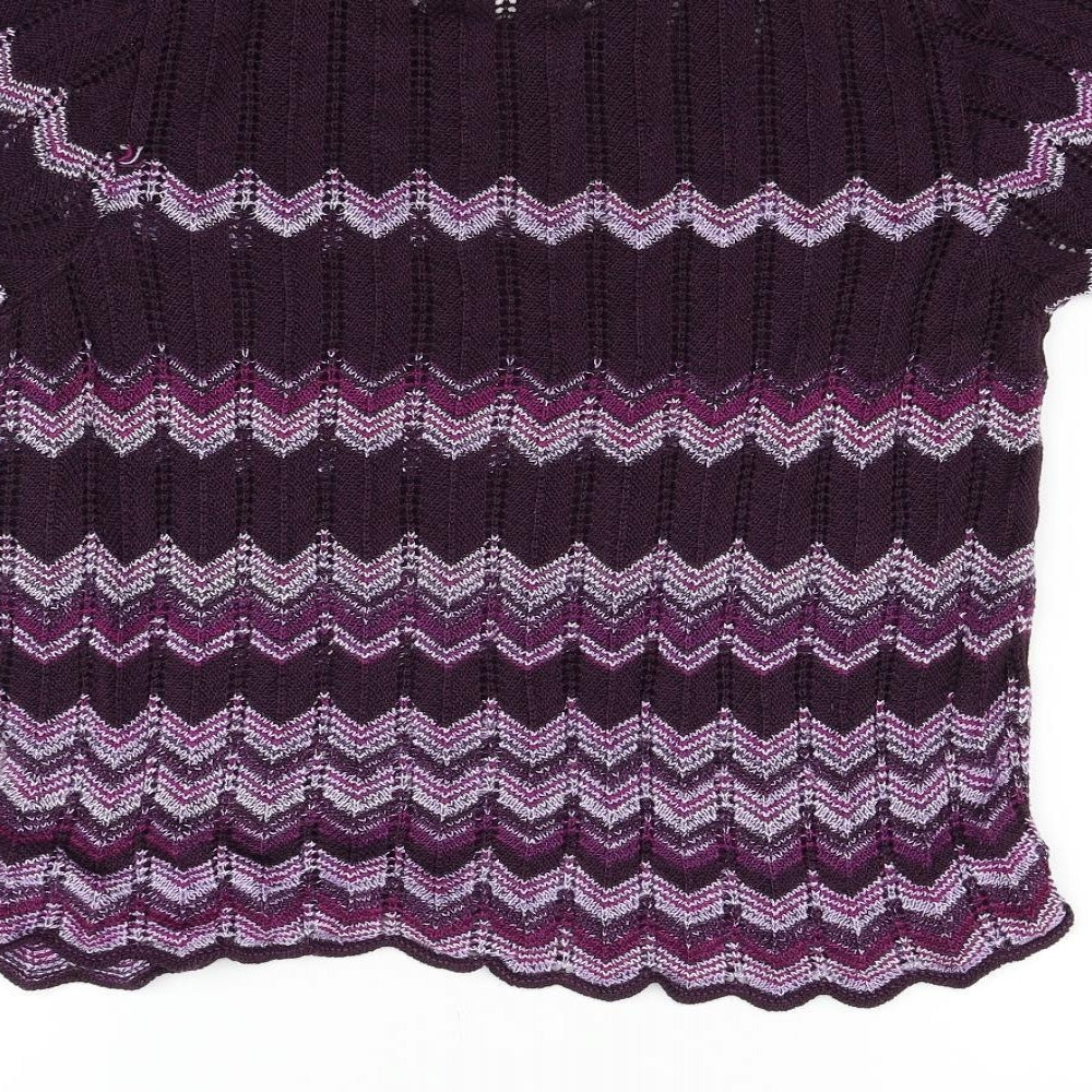 bertertex Womens Purple Vest Jumper Size 14