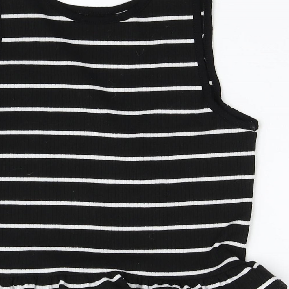 New Look Womens Black Striped Camisole Blouse Size 8