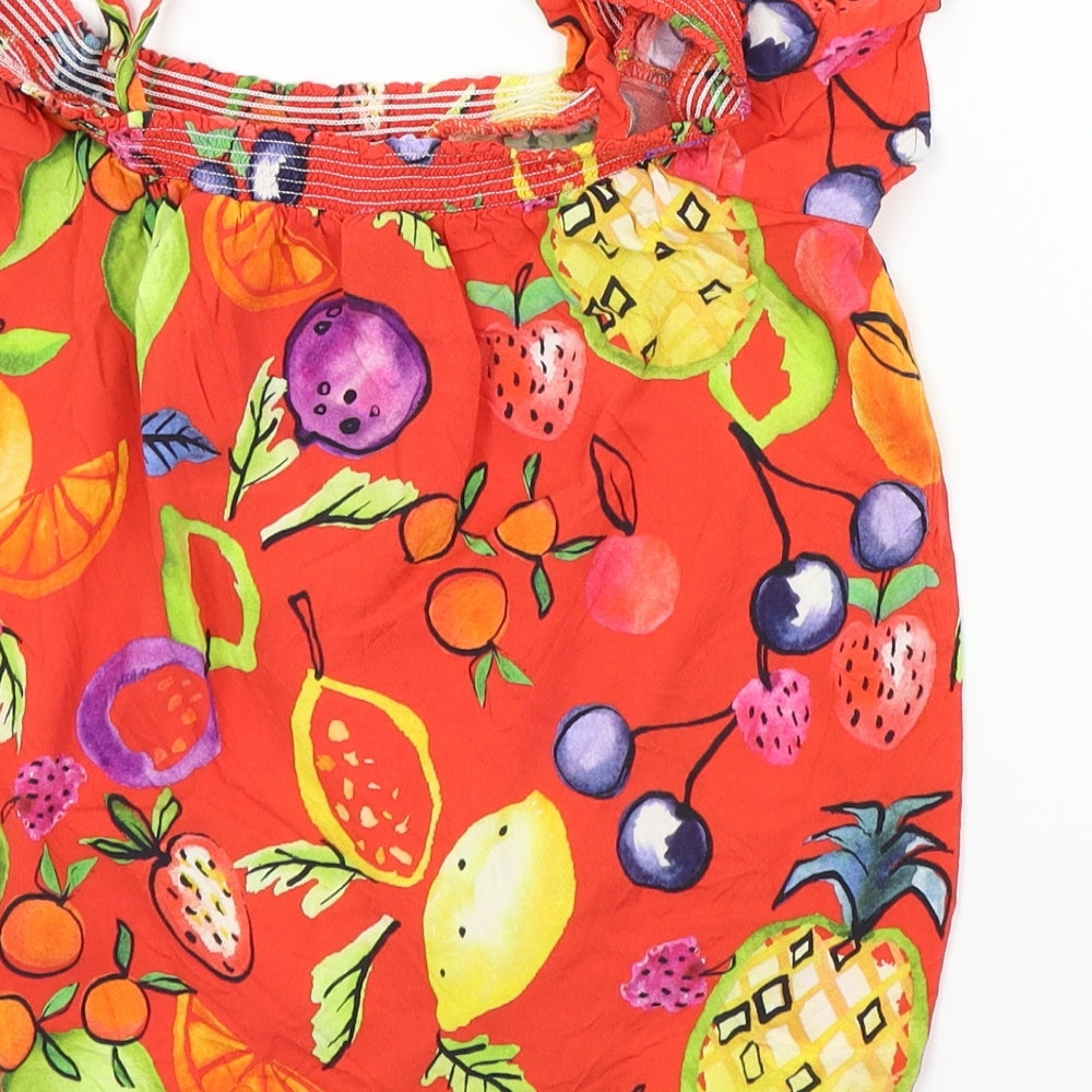NEXT Girls Multicoloured Geometric Basic Blouse Size 10 Years