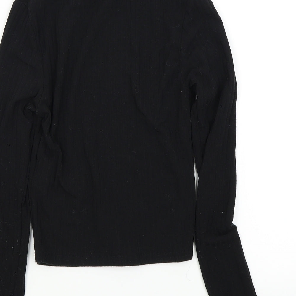 New Look Girls Black Basic T-Shirt Size 10 Years