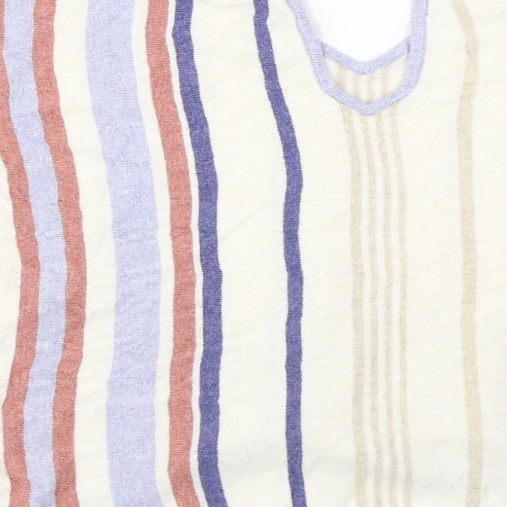 Marks & Spencer Womens Ivory Striped Basic Blouse Size 10