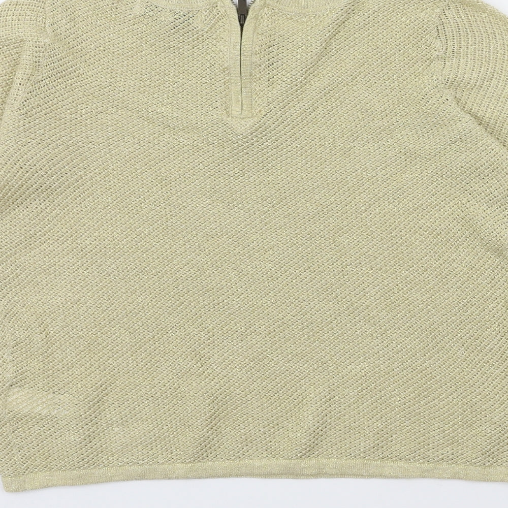 NEXT Womens Gold Knit Pullover Jumper Size 6