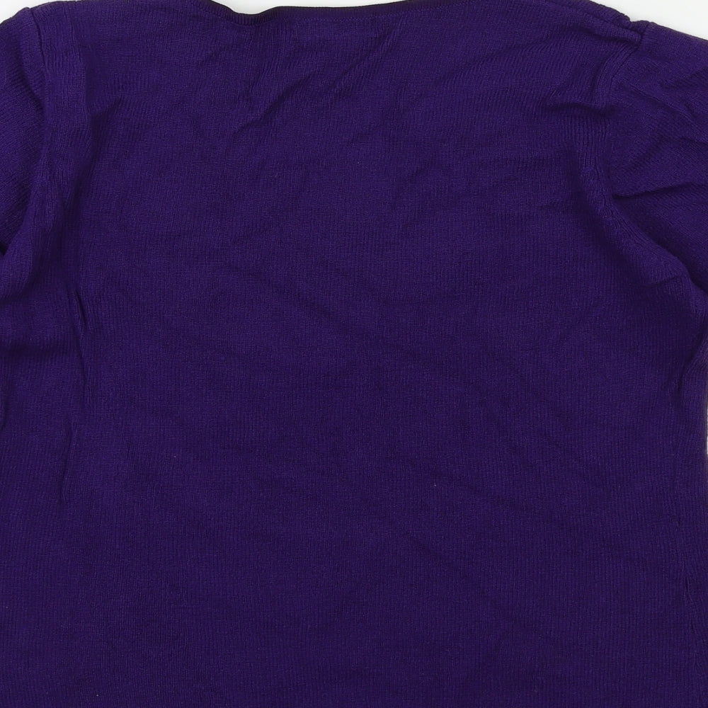 Berkertex Womens Purple Knit Pullover Jumper Size 10