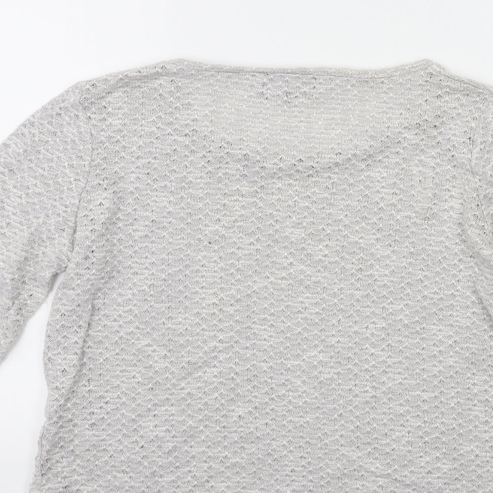 New Look Womens Grey Knit Pullover Jumper Size 16