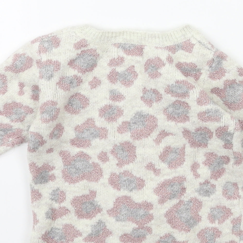 Primark Baby White Animal Print Pullover Jumper Size 3-6 Months
