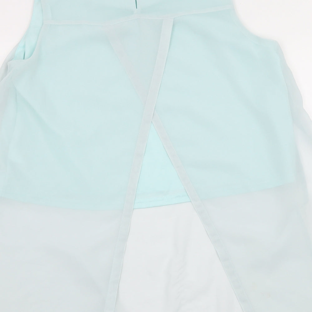 H&M Girls Blue Chiffon Basic Blouse Size 14 Years