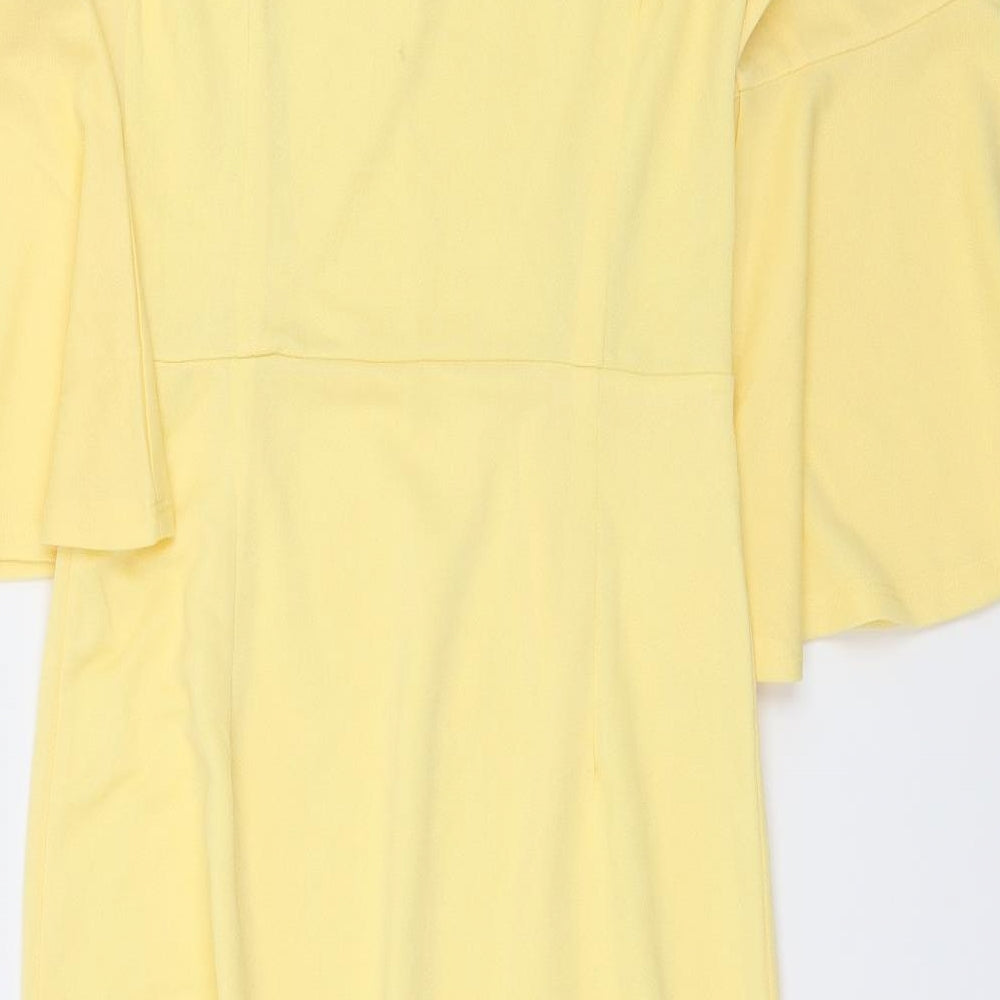Collection London Womens Yellow Jersey A-Line Size 8