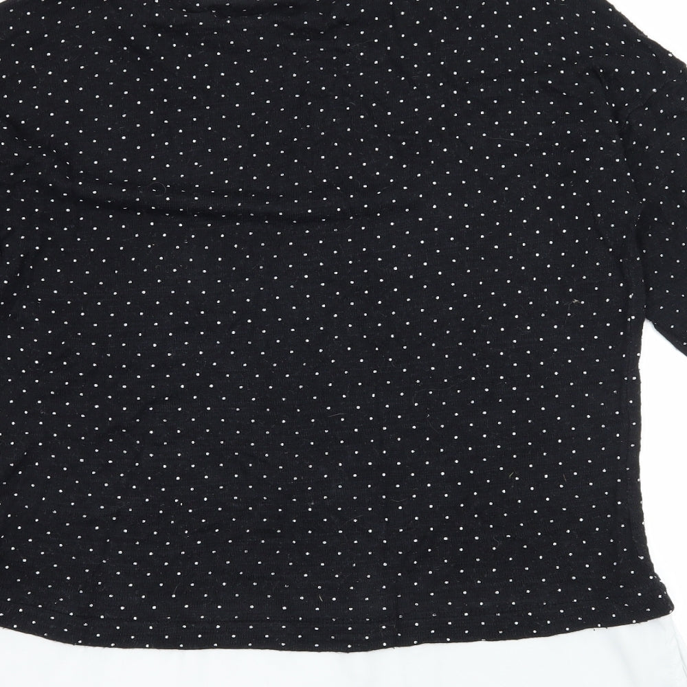 Stradivarius Womens Beige Polka Dot Jersey Basic T-Shirt Size M