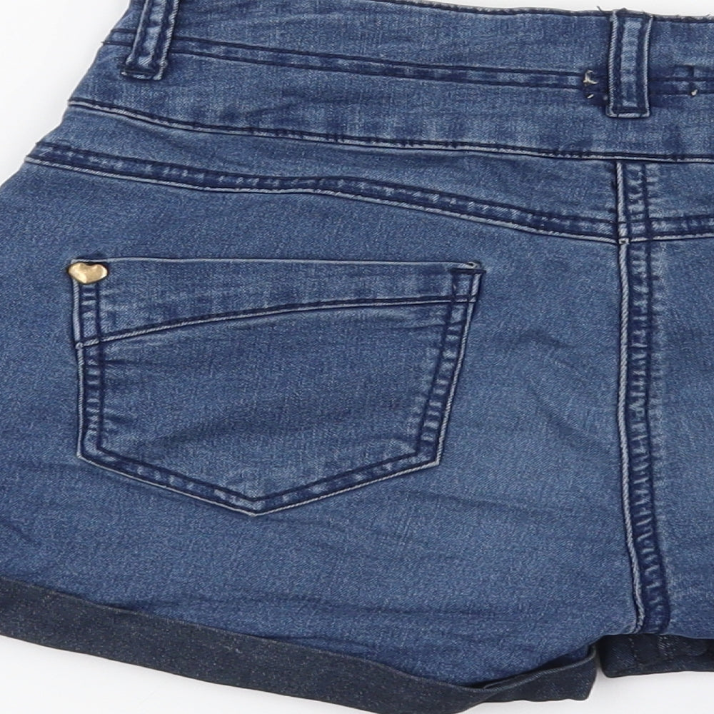Dunnes Womens Blue Cut-Off Shorts Size 28 in