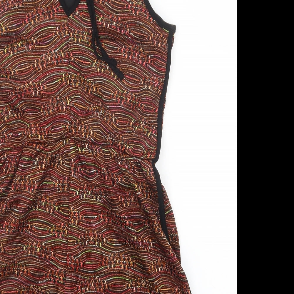 New Look Womens Gold Striped Playsuit One-Piece Size 8