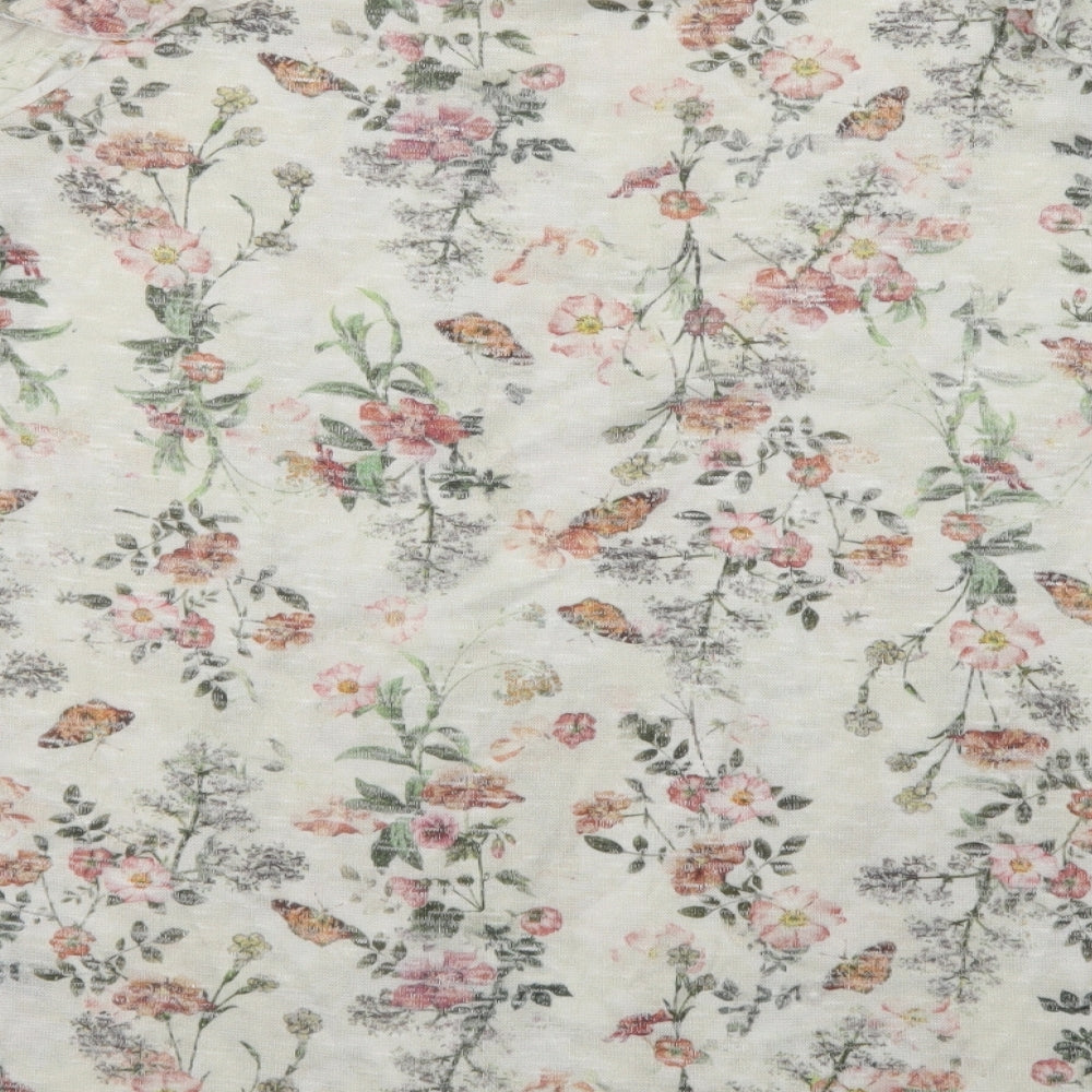 George Womens White Floral Mini Size 12 - Butterflies