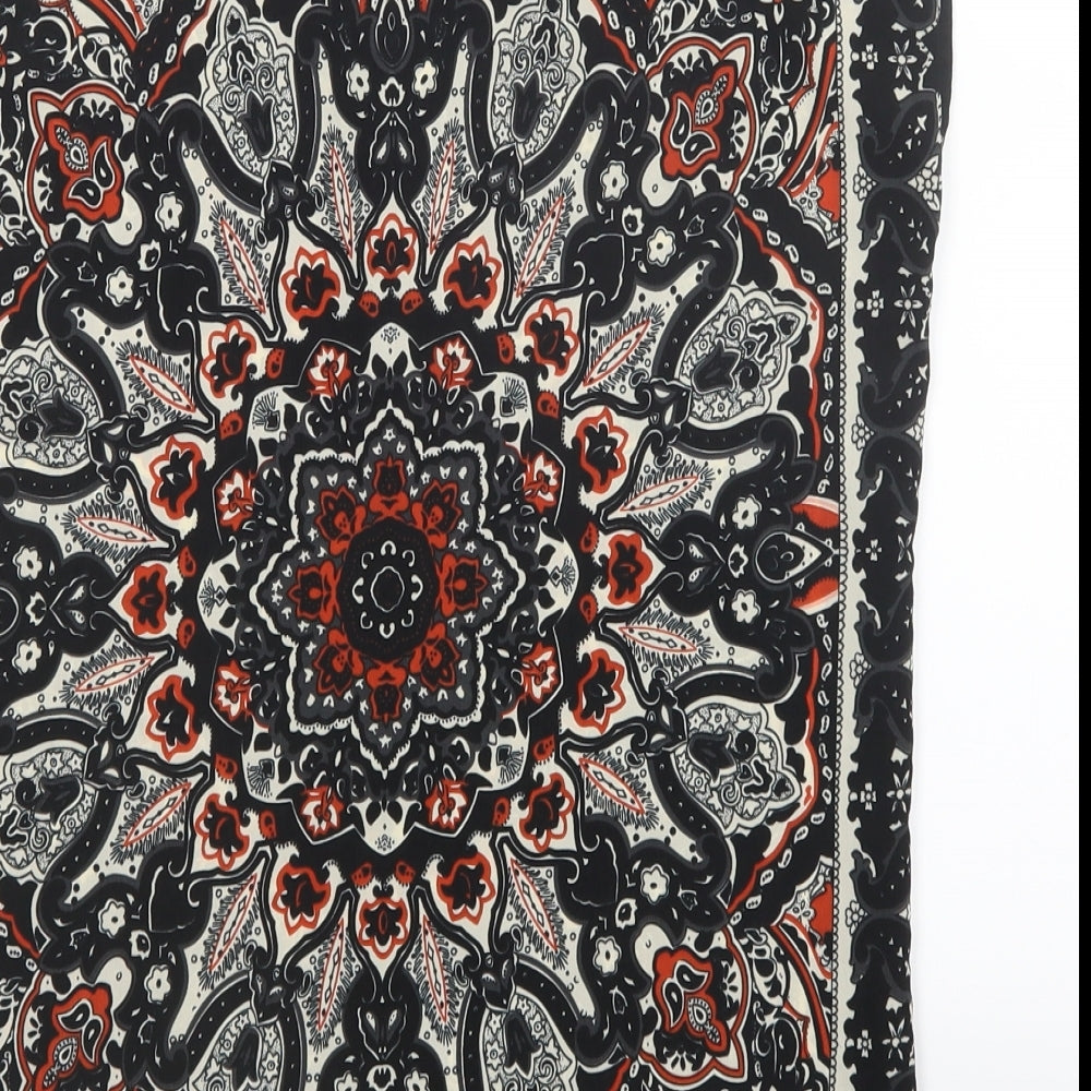 Select Womens Black Paisley Basic Blouse Size 6