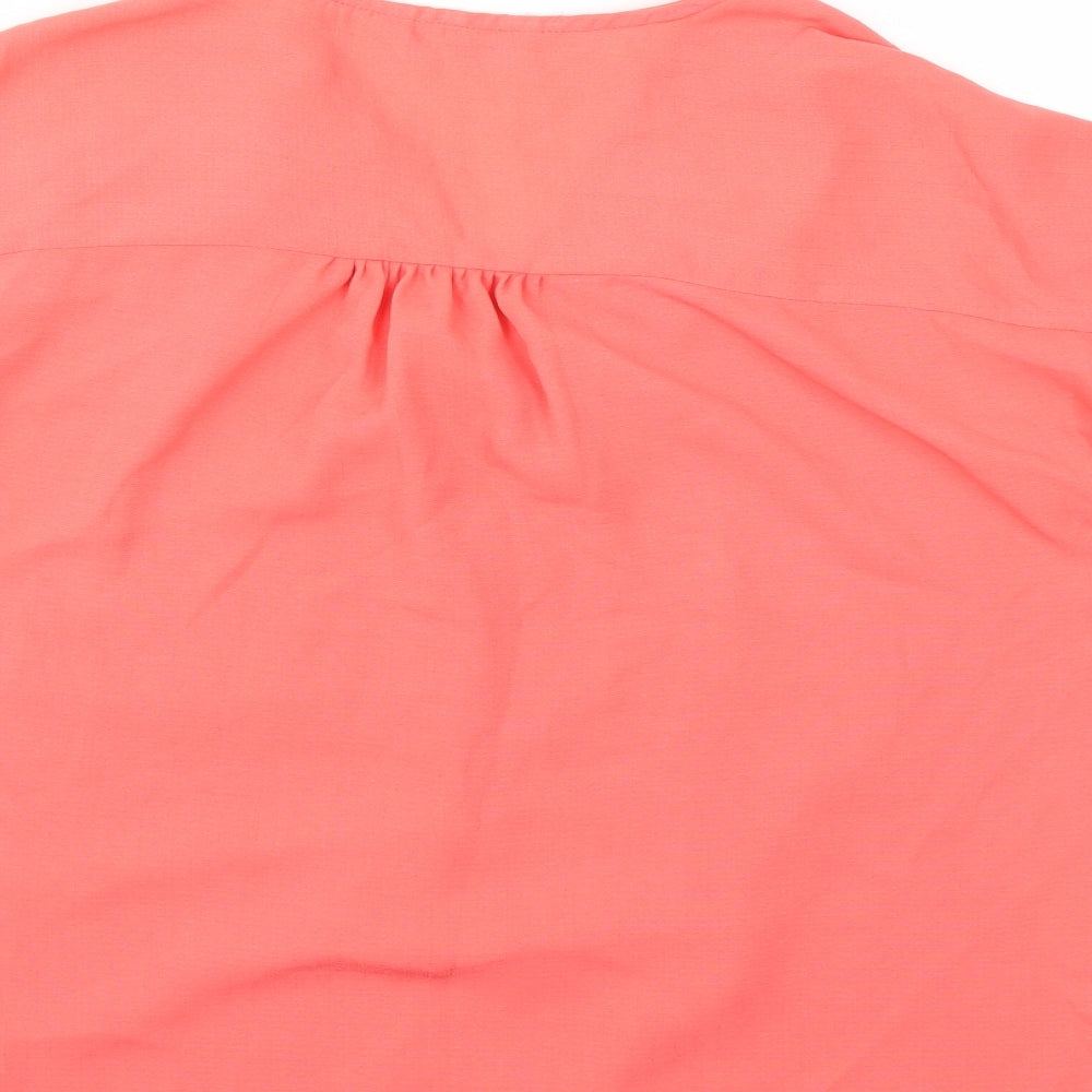 Nutmeg Womens Pink Basic Blouse Size 10